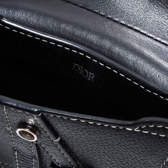 Dior Pouch Leather Saddle Bag Charm Mini Key Holder - Picture 9 of 10